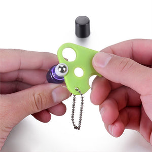 3pcs Plastic Essential Oil Opener Roller Bottle Corkscrew Tool Triangle Shape Remover for Roller Balls Caps (Green)