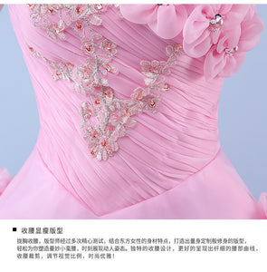 Luxurious Design New Pink Flower Wedding Dress/ Evenign Dress/ Party Dress