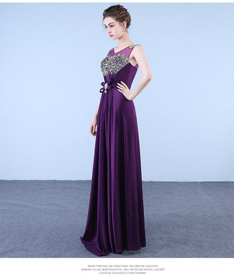 Luxurious Design New Wedding Purple Lace Dress/ Evenign Dress/ Party Dress