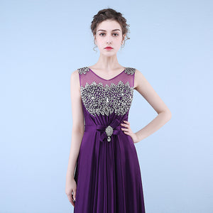 Luxurious Design New Wedding Purple Lace Dress/ Evenign Dress/ Party Dress