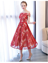 Load image into Gallery viewer, Red Lace Evening Dress