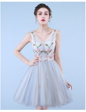 Load image into Gallery viewer, Sweet Design Flower Embroidery Short Wedding Dress/Party Dress/Evening Dress