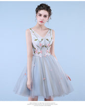 Load image into Gallery viewer, Sweet Design Flower Embroidery Short Wedding Dress/Party Dress/Evening Dress