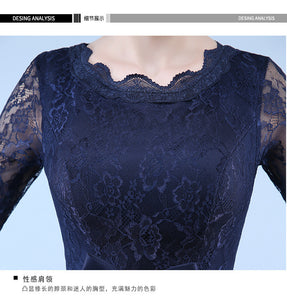 Brand New Fashion Navy Lace Party Dress/ Wedding Dress/ Evening Dress