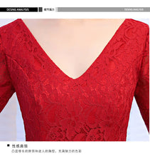 Load image into Gallery viewer, Brand New Red Lace Long Wedding Dress