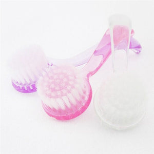 Nail Art Dust Remover Brush with Lid Acrylic Crystal Nail Manicure Pedicure Power Cleaner Brush for Home Salon (Random Color)