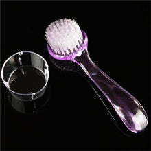 Load image into Gallery viewer, Nail Art Dust Remover Brush with Lid Acrylic Crystal Nail Manicure Pedicure Power Cleaner Brush for Home Salon (Random Color)