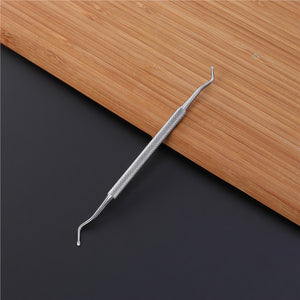 Cuticle Spoon Pusher Remover Tool Stainless Steel Spoon Nail Cleaner for Men Women
