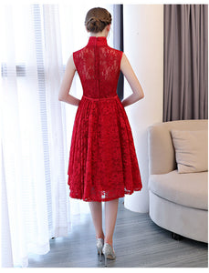 Brand New Chinese Style Embroidery Lace Evening Dress