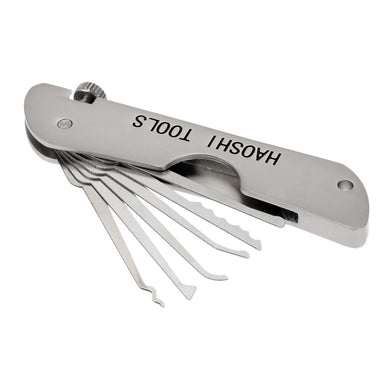 Portable Foldable Stainless Steel Door Lock Pick Opener Set Locksmith Tool