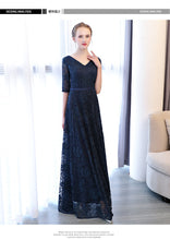 Load image into Gallery viewer, Brand New Navy V-neck Lace  Weddning Dress/ Evening Dress/ Party Dress