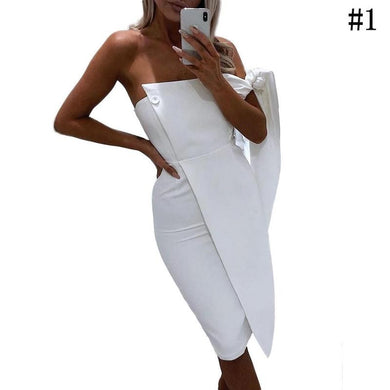 Fashion Ladies off the shoulder dress Strapless Dress Sexy Bodycon Dress