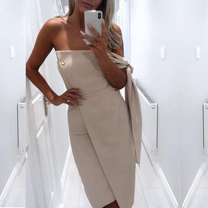 Fashion Ladies off the shoulder dress Strapless Dress Sexy Bodycon Dress