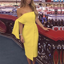 Load image into Gallery viewer, Fashion Ladies off the shoulder dress Strapless Dress Sexy Bodycon Dress