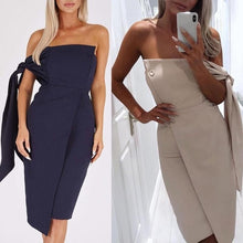 Load image into Gallery viewer, Fashion Ladies off the shoulder dress Strapless Dress Sexy Bodycon Dress