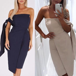Fashion Ladies off the shoulder dress Strapless Dress Sexy Bodycon Dress
