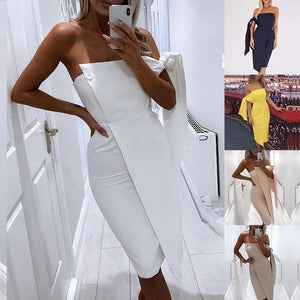 Fashion Ladies off the shoulder dress Strapless Dress Sexy Bodycon Dress