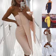 Load image into Gallery viewer, Fashion Ladies off the shoulder dress Strapless Dress Sexy Bodycon Dress