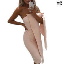 Load image into Gallery viewer, Fashion Ladies off the shoulder dress Strapless Dress Sexy Bodycon Dress