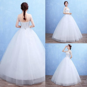NEW  FASHION  Wedding Dresses Bridal Party Dress New Bride Beautiful Lace Wedding Dresses Floor length Long Bride Dresses