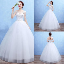 Load image into Gallery viewer, NEW  FASHION  Wedding Dresses Bridal Party Dress New Bride Beautiful Lace Wedding Dresses Floor length Long Bride Dresses