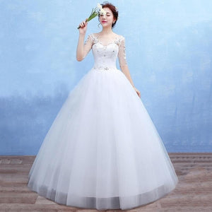 NEW  FASHION  Wedding Dresses Bridal Party Dress New Bride Beautiful Lace Wedding Dresses Floor length Long Bride Dresses