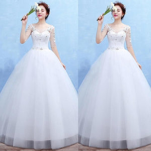 NEW  FASHION  Wedding Dresses Bridal Party Dress New Bride Beautiful Lace Wedding Dresses Floor length Long Bride Dresses