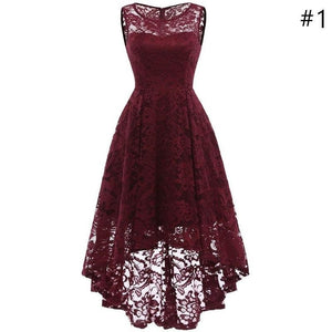 Women Fashion Lace Irregular Dress Sleeveless Party Evening Sexy Mini Dress