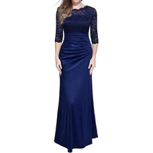 Load image into Gallery viewer, Long Prom Lace Formal Evening Cocktail Party Bridesmaids Gowns Full Dress Womens(M 3XL)