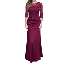 Load image into Gallery viewer, Long Prom Lace Formal Evening Cocktail Party Bridesmaids Gowns Full Dress Womens(M 3XL)