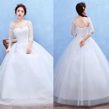 Load image into Gallery viewer, Vintage Wedding Dresses A line Long Sleeves Appliques Lace Wedding Gown Bridal Dresses