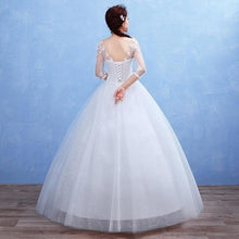 Load image into Gallery viewer, Vintage Wedding Dresses A line Long Sleeves Appliques Lace Wedding Gown Bridal Dresses