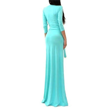 Load image into Gallery viewer, Women Half Sleeve Floor Length Party Dress