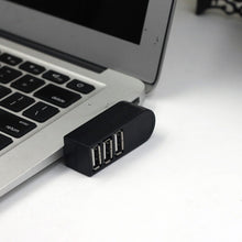 Load image into Gallery viewer, New Mini 3 Port USB 2.0 Rotating Splitter Adapter Hub For PC Laptop Notebook