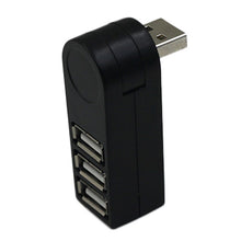Load image into Gallery viewer, New Mini 3 Port USB 2.0 Rotating Splitter Adapter Hub For PC Laptop Notebook