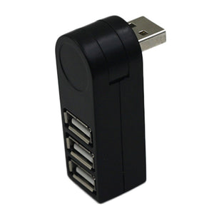 New Mini 3 Port USB 2.0 Rotating Splitter Adapter Hub For PC Laptop Notebook