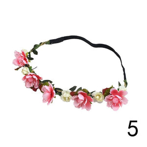 Fashion Women Girl&#39;s Flower Head Hollow Elastic Hair Band Headband Wedding Party