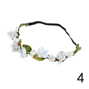 Fashion Women Girl&#39;s Flower Head Hollow Elastic Hair Band Headband Wedding Party