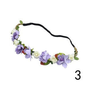 Fashion Women Girl&#39;s Flower Head Hollow Elastic Hair Band Headband Wedding Party