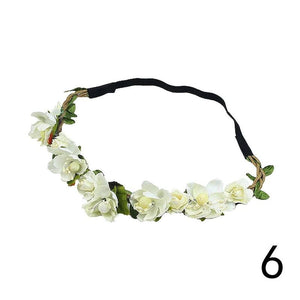 Fashion Women Girl&#39;s Flower Head Hollow Elastic Hair Band Headband Wedding Party