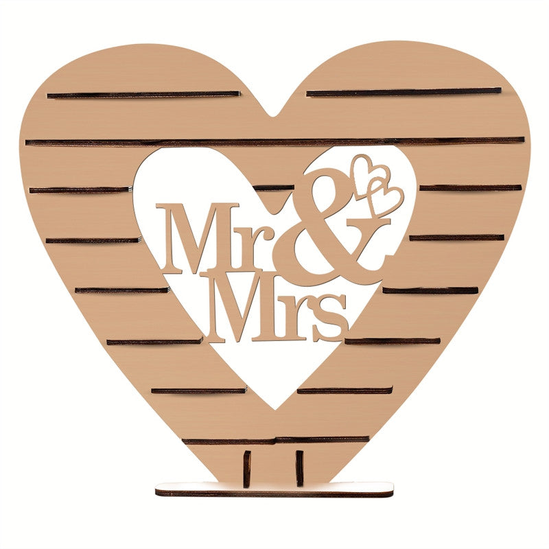 Mr & Mrs Wooden Chocolate Displayer Love Heart Tree Wedding Display Stand Centrepiece