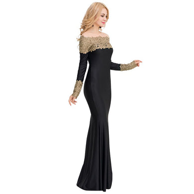 Off Should Fish Tail Long Dress for Formal Party Prom Banquet