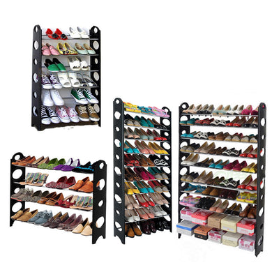 4/6/10 Tier 18/20/30/50 Pair Storage Organizer Free Standing Shoe Tower Rack