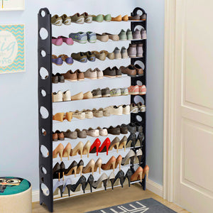 4/6/10 Tier 18/20/30/50 Pair Storage Organizer Free Standing Shoe Tower Rack