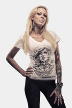 Load image into Gallery viewer, Tattooed Girl (Women&#39;s Deep V-Neck Tee)