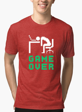 Load image into Gallery viewer, Game Over Half Sleeves Melange T-shirt