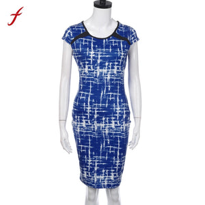 women Summer Striped Polyester Regular Above Knee Mini Dress