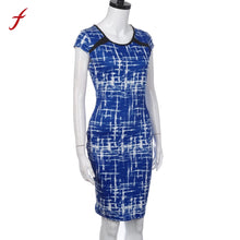Load image into Gallery viewer, women Summer Striped Polyester Regular Above Knee Mini Dress